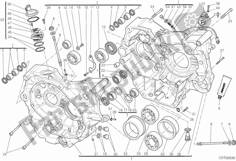 Todas las partes para Caja Del Cigüeñal de Ducati Monster 696 Anniversary 2013